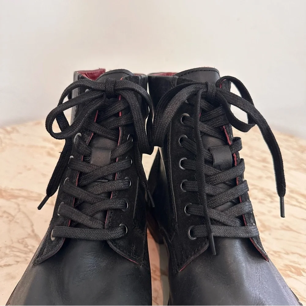 TESTOSTERONE’Ball of Fire’ Black Leather Upper Men's Ankle Boots size 41